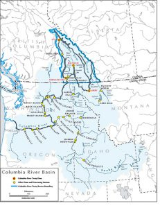 A map of the Columbia River Basin